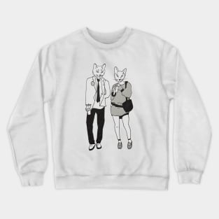 Urban Cat Couple Crewneck Sweatshirt